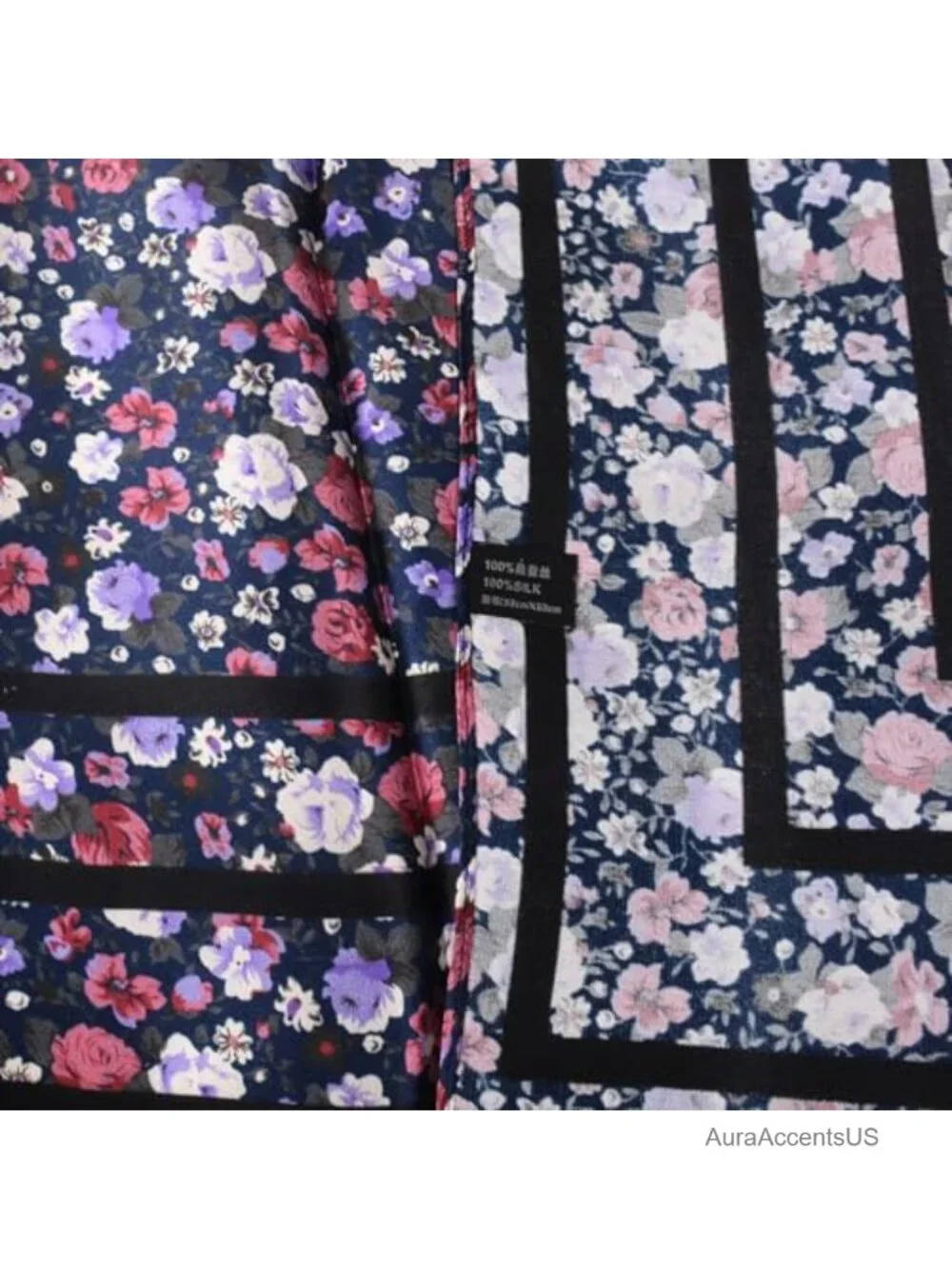 Women 100% Mulberry Silk Lightweight Square Scarf - Neckerchief Gift